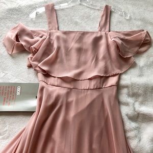 ASOS Cami Cold Shoulder Flutter Sleeve Maxi Dress